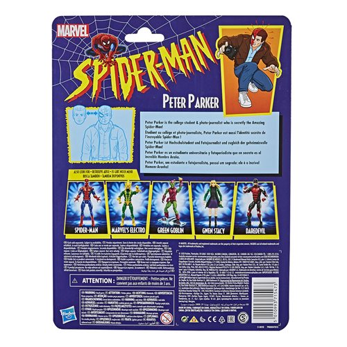 Spider-Man Retro Marvel Legends Peter Parker 6-Inch Action Figure