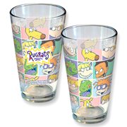 Nickelodeon Rugrats Pastel Block Pattern Pint Glass
