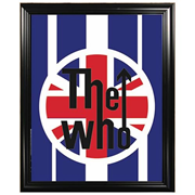 The Who Red White and Blue Framed Mirror Art