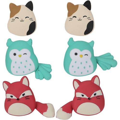 Squishmallows Cam, Fifi and Winston Earrings Set 3-Pack