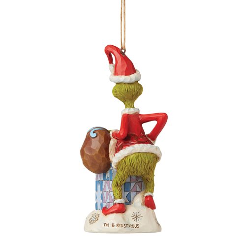 Dr. Seuss The Grinch Grinch in Chimney by Jim Shore Holiday Ornament