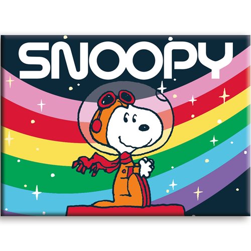 Peanuts in Space Rainbow Flat Magnet