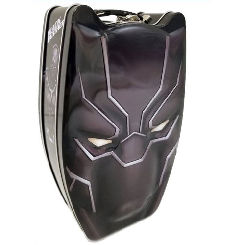 Black Panther Head Shape Carry All Tin Tote