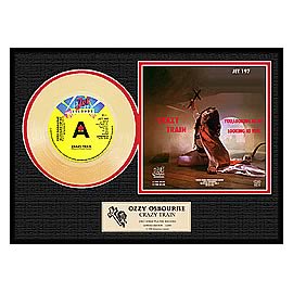 Ozzy Osbourne Crazy Train Framed Gold Record