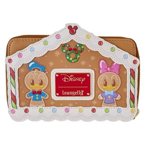 Mickey Mouse and Friends Gingerbread Holiday House Zip-Around Wallet