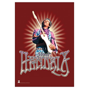 Jimi Hendrix Red Fabric Poster Wall Hanging