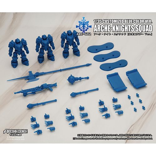 Archecore ARC-G02 Arche-Knights Squad Customized Blue Color Version 1:35 Scale Action Figure Set of