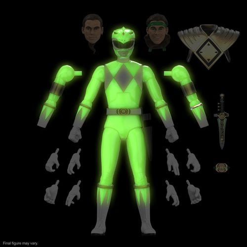 Power Rangers Ultimates Mighty Morphin Green Ranger Glow-in-the-Dark 7-Inch Action Figure