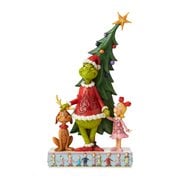 Dr. Seuss The Grinch, Max, and Cindy by Tree Statue by Jim Shore