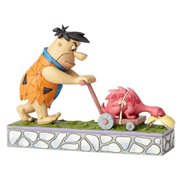 Flintstones Hanna Barbera by Jim Shore Fred Mowing the Lawn Mower-a-Saurus Statue