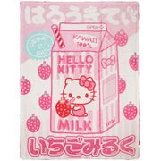 Hello Kitty Strawberry Milk Sherpa Fleece Throw Blanket