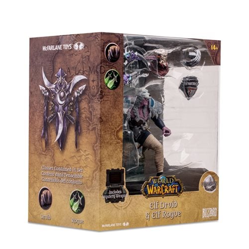 World of Warcraft Wave 1 Elf: Druid Rogue Common 1:12 Scale Posed Figure