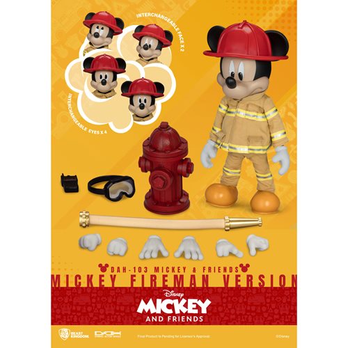 Mickey and Friends Mickey Mouse Fireman DAH-103 Dynamic 8-Ction Heroes Action Figure