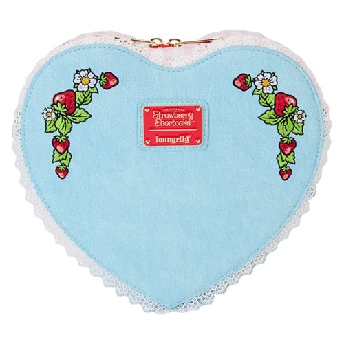 Strawberry Shortcake Denim Heart Crossbody Bag