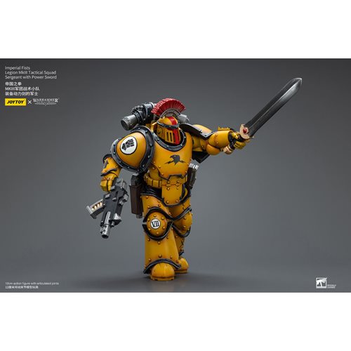 Joy Toy Warhammer 40,000 Imperial Fists Legion MkIII Tactical Squad Sergeant with Power Sword 1:18 S