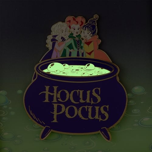 Hocus Pocus Sanderson Sisters Cauldron Glow-in-the-Dark 3-Inch Enamel Pin