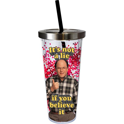 Seinfeld 20 oz. Glitter Cup with Straw
