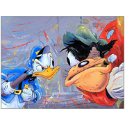 Disney Donald Duck and Bluto Face-Off Canvas Giclee Print