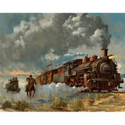 Indiana Jones Chasing the Iron Horse by David Tutwiler Canvas Giclee Art Print