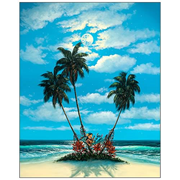 Lilo & Stitch Hanging Under the Moon Canvas Giclee Print