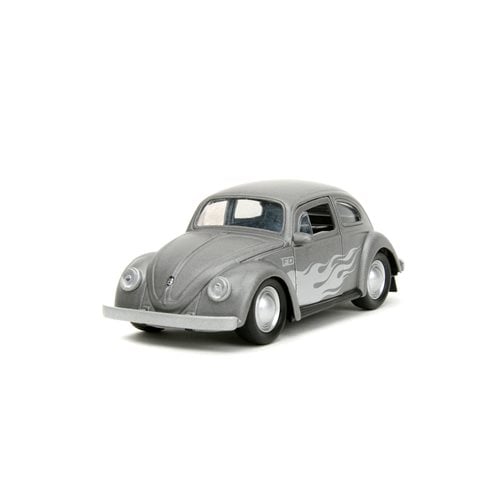 Punch Buggy 1950 Volkswagen Beetle Gray 1:32 Scale Die-Cast Metal Vehicle with Boxing Gloves