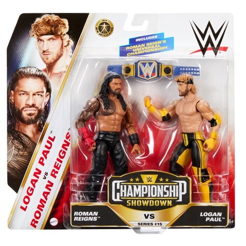 WWE Championship Showdown Series 15 Roman Reigns vs. Logan Paul Action Figure 2-Pack