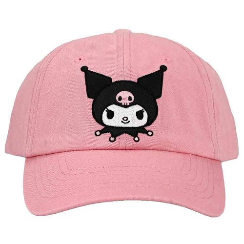 Kuromi Embroidered Pink Hat