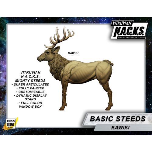 Vitruvian H.A.C.K.S. Mighty Steeds Kawiki Basic Elk Action Figure