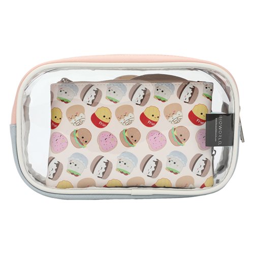 Squishmallows Food Squad Travel Cosmetic Bag Set of 3