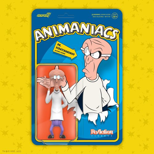 Animaniacs Dr. Scratchansniff 3 3/4-Inch ReAction Figure