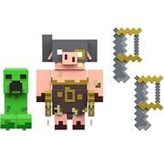 Minecraft Legends Creeper vs Piglin Bruiser Figure 2-Pack