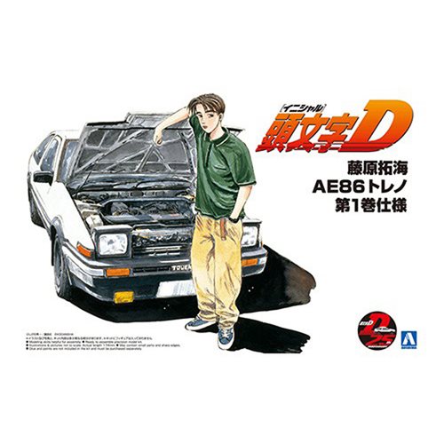 Initial D Takumi Fujiwara AE86 Trueno Comics Volume 1 Version 1:24 Scale Model Kit
