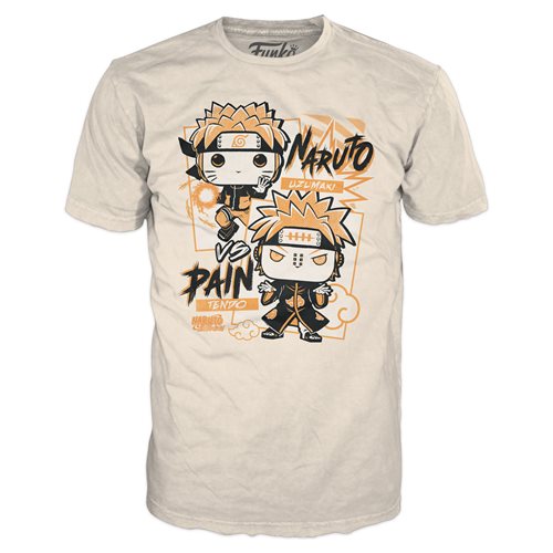 Naruto Vs. Pain Adult Boxed Pop! T-Shirt