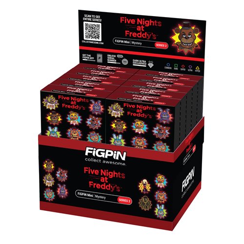 Five Nights at Freddy's Series 2 FiGPiN Mystery Mini Enamel Pin Display of 10