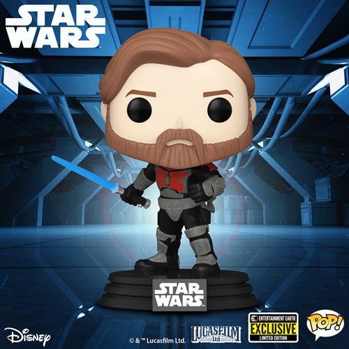 Star Wars: The Clone Wars Obi-Wan Kenobi Mandalorian Armor Funko Pop! Vinyl Figure #599 - Entertainment Earth Exclusive