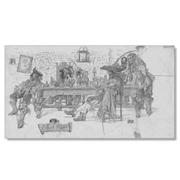 Pirates of the Caribbean City of Pirates Concept Paper Print
