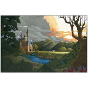 Disney Limited Cinderella Sunset Return Canvas Giclee Print
