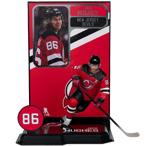 NHL SportsPicks New Jersey Devils Jack Hughes 7-Inch Posed Figure