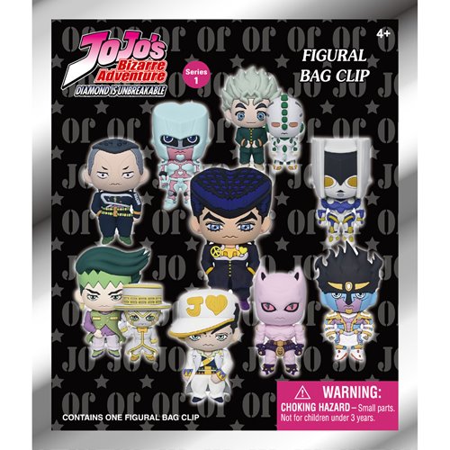 JoJo's Bizarre Adventure: Diamond is Unbreakable Series 1 3D Foam Bag Clip Display Case of 24