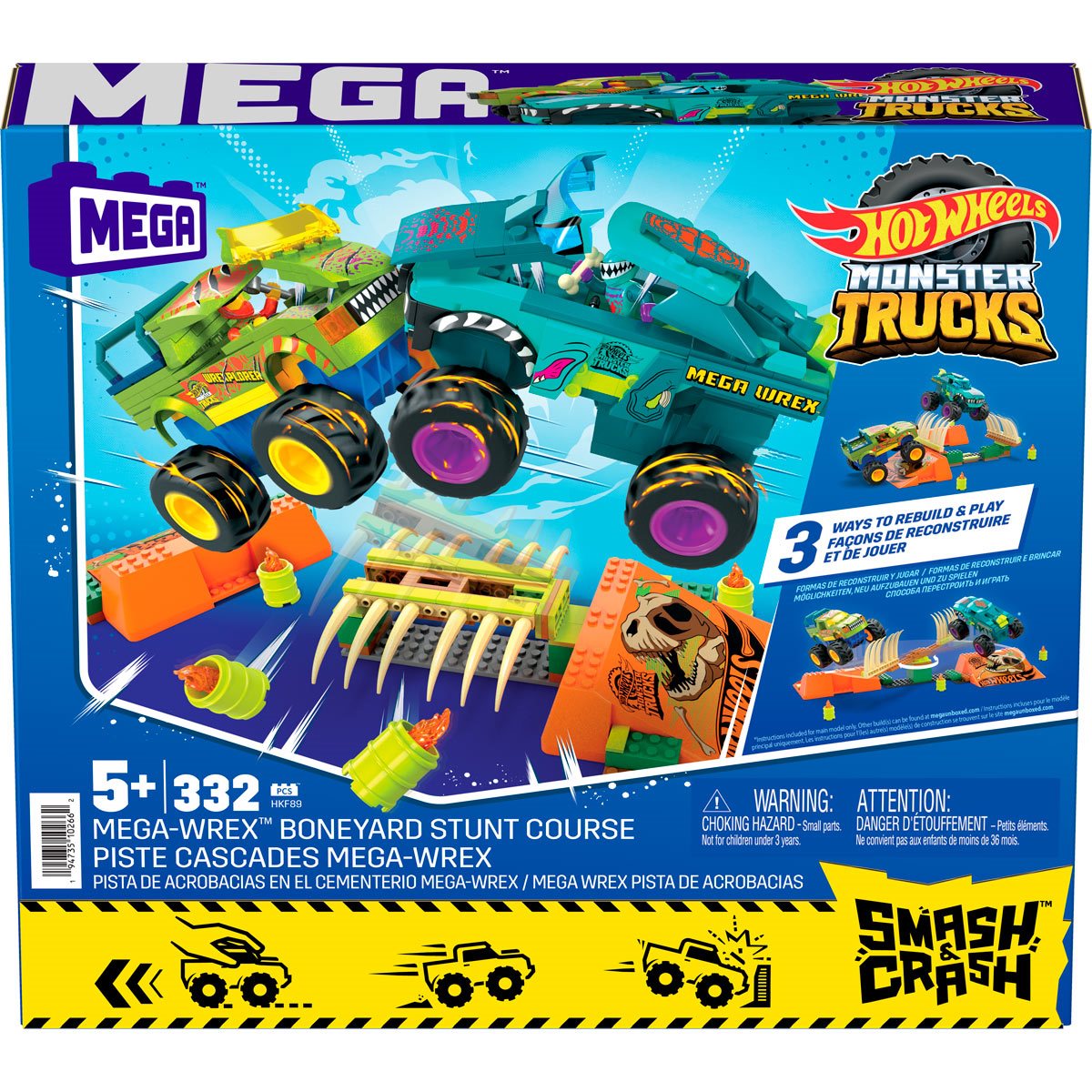 Hot Wheels Mega Smash 'N Crash Gunkster Monster Truck