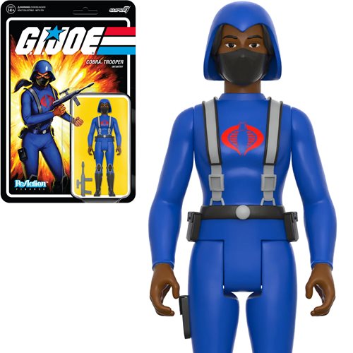 G.I. Joe Cobra Female Trooper Long Black Hair (Dark Brown)  3 3/4-Inch ReAction Figure