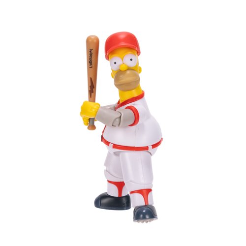 The Simpsons 5-Inch Wave 3 Baseball Homer with Bat and Removable Hat Action Figure