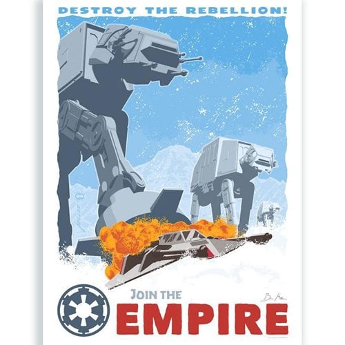 Star Wars Destroy The Rebellion by Brian Miller Silk Screen Art Print