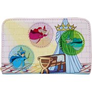 Sleeping Beauty Stained Glass Castle Zip-Around Wallet