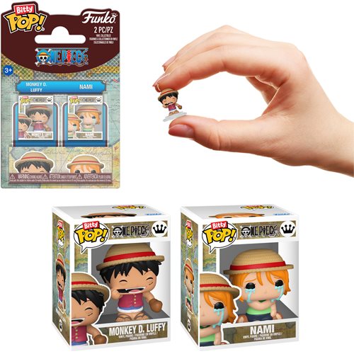 One Piece Monkey D. Luffy and Nami Funko Bitty Pop! Mini-Figure 2-Pack