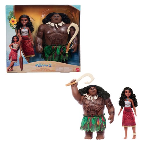 Moana 2 Maui and Moana Doll 2-Pk