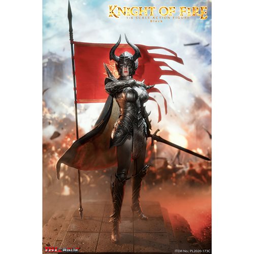 Knight of Fire Black 1:6 Scale Action Figure