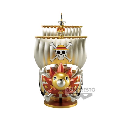 One Piece Mega World Collectable Thousand Sunny Ship Gold Color Special Statue