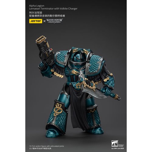 Joy Toy Warhammer The Horus Heresy Alpha Legion Lernaean Terminator with Volkite Charger 1:18 Scale