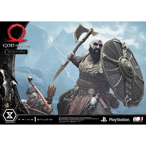 God of War Kratos and Atreus Valkyrie Armor Set Ultimate Premium Masterline 1:4 Scale Statue
